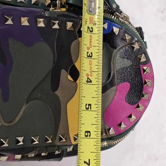 VALENTINO  Garavani Rockstud Leather Backpack Camouflage - Picture 14 of 16